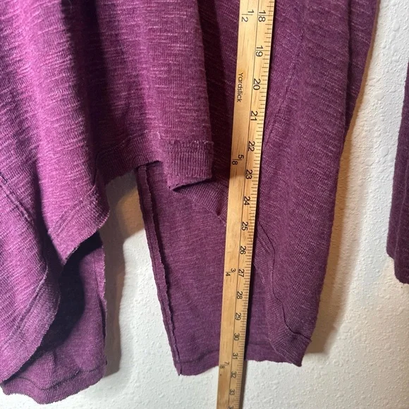 Free People We the Free Split Back Funnel Neck Top Plum Purple Knit Size s - Picture 8 of 12